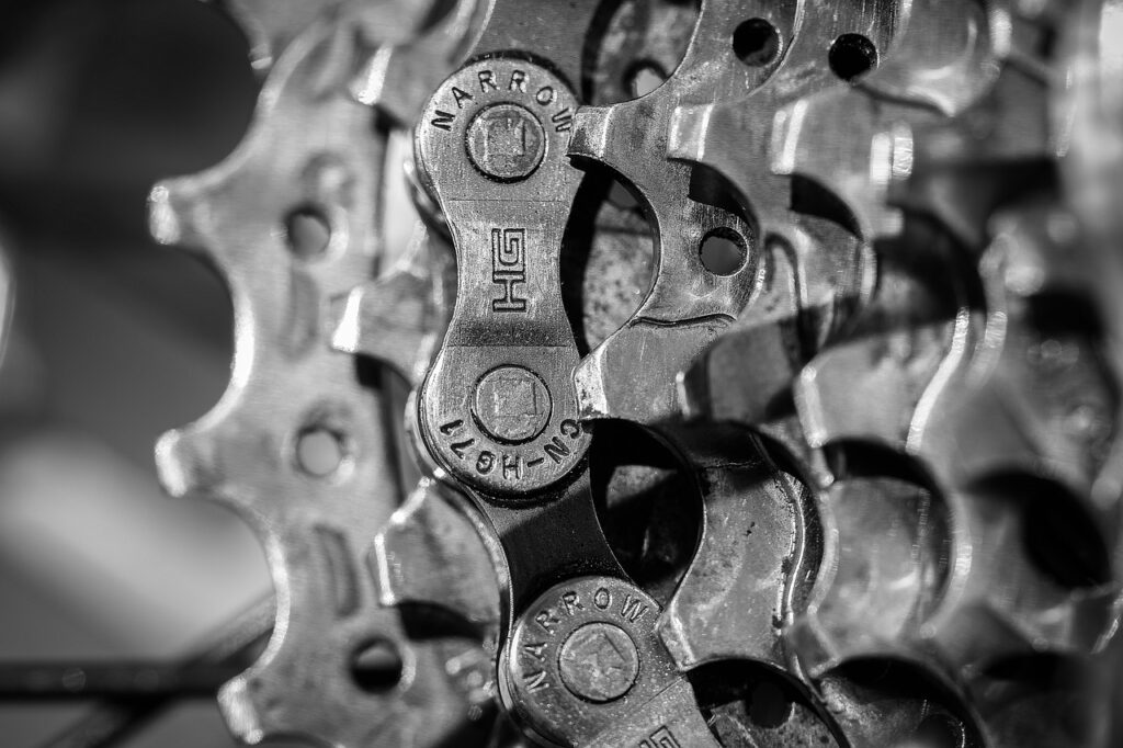 gears, bicycle, chain